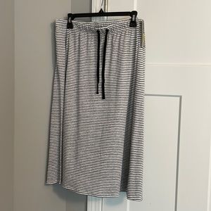Womens Eileen Fisher striped skirt linen Sz L